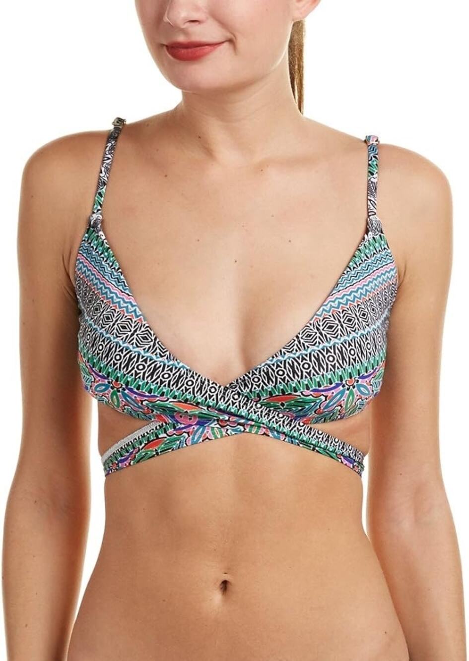NWT Laundry by Shelli Segal Women's Bohemian Wrap Bra Bikini Top X Small